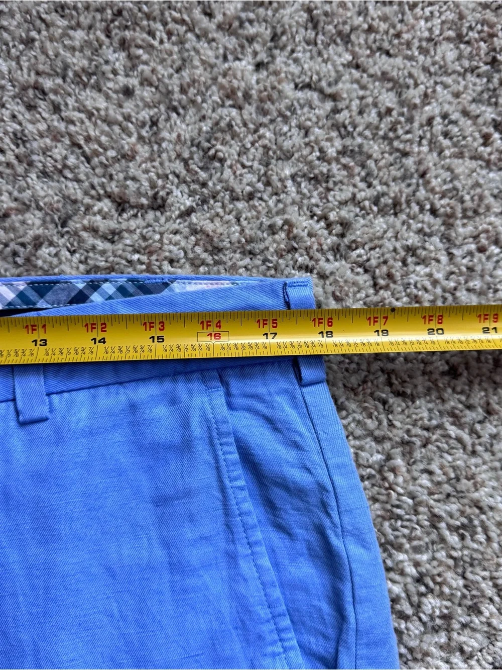 Brooks Brothers Baird McNutt Irish Linen Blue Clark Fit Pants 35W Flat Front